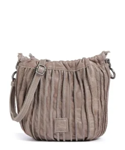 Say Hello Umhängetasche genarbtes Leder taupe