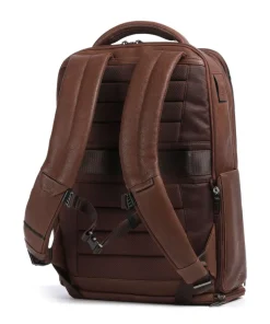 S134BM Rucksack 15″ genarbtes Rindsleder braun