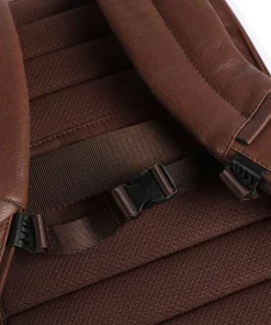 S134BM Rucksack 15″ genarbtes Rindsleder braun