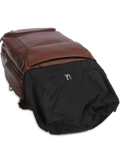 S134BM Rucksack 15″ genarbtes Rindsleder braun