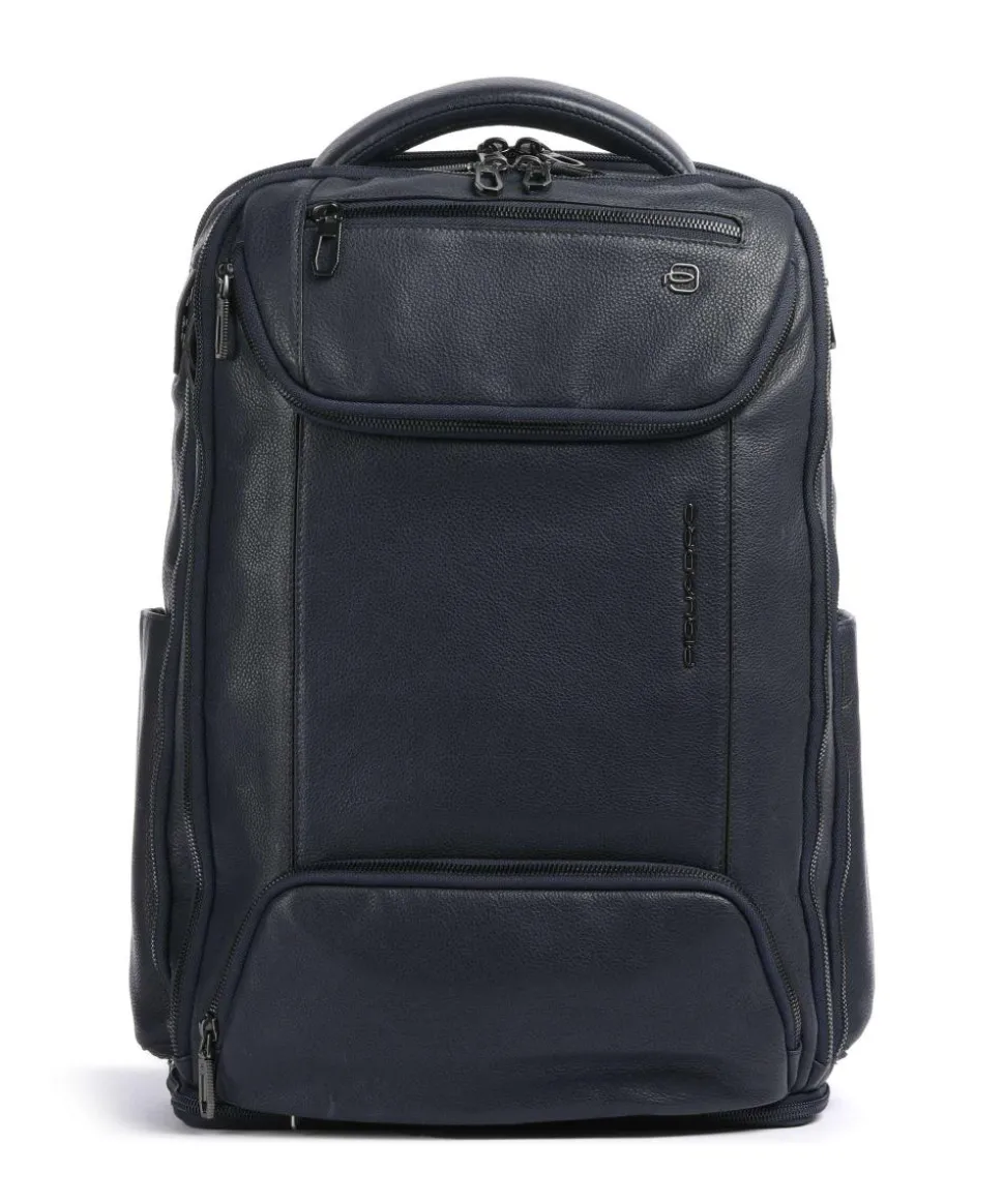 S134BM Rucksack 15″ genarbtes Rindsleder dunkelblau