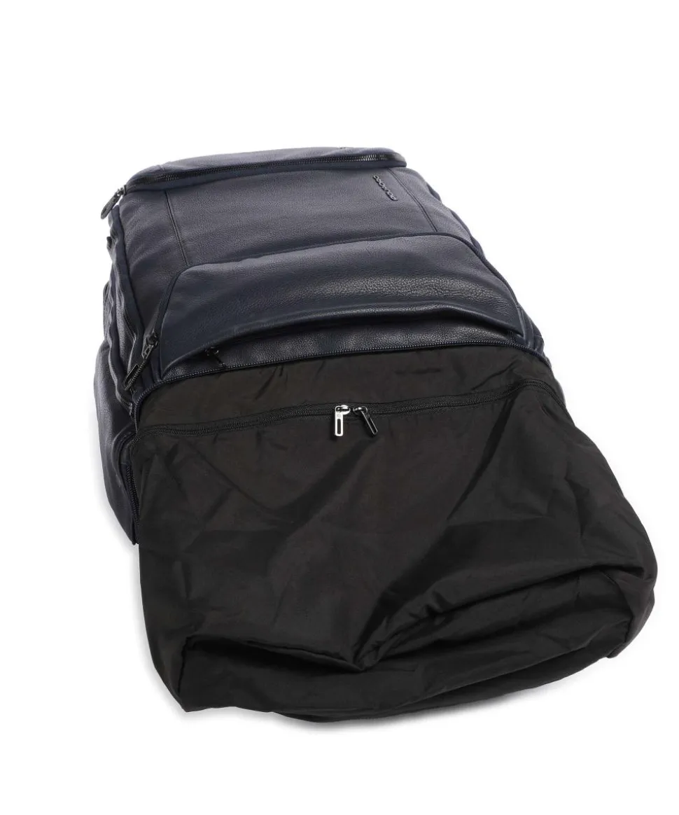 S134BM Rucksack 15″ genarbtes Rindsleder dunkelblau