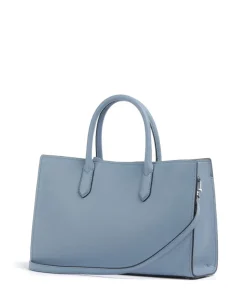 Scarlett Handtasche genarbtes Rindsleder blaugrau