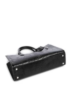 Scarlett Medium Handtasche geprägtes Rindsleder schwarz