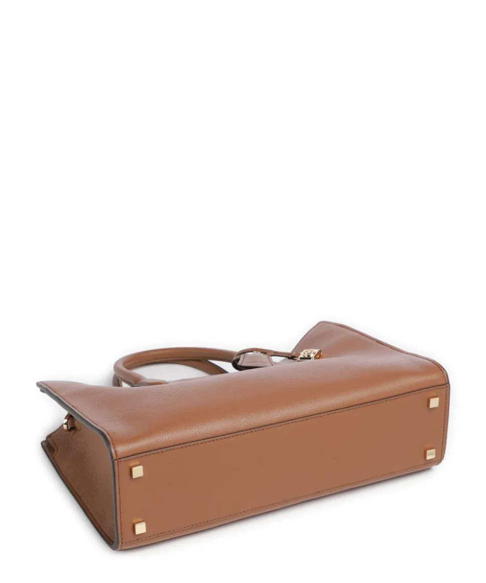 Scarlett Medium Handtasche genarbtes Rindsleder braun