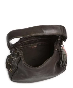 Schubertgasse 3 Schultertasche genarbtes Leder dunkelgrün