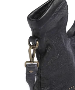 Schubertgasse 5 Shopper genarbtes Leder navy