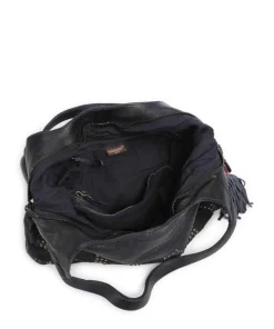 Schubertgasse 5 Shopper genarbtes Leder navy