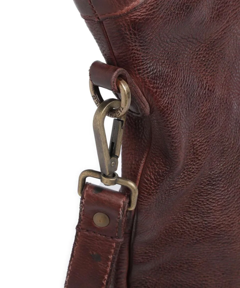 Schubertgasse 5 Shopper genarbtes Leder dunkelbraun