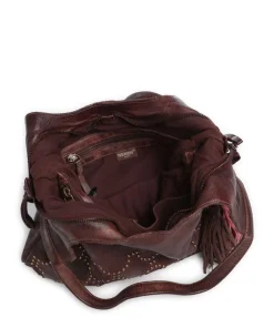 Schubertgasse 5 Shopper genarbtes Leder dunkelbraun