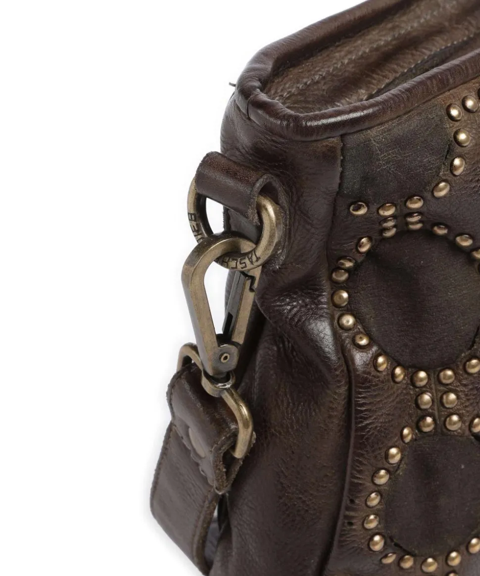 Schubertgasse 4 Umhängetasche genarbtes Rindsleder dunkelgrün