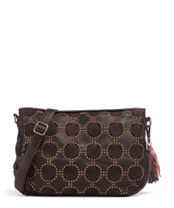 Schubertgasse 4 Umhängetasche genarbtes Rindsleder dunkelbraun