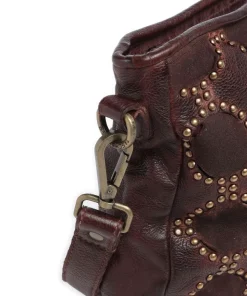 Schubertgasse 4 Umhängetasche genarbtes Rindsleder dunkelbraun