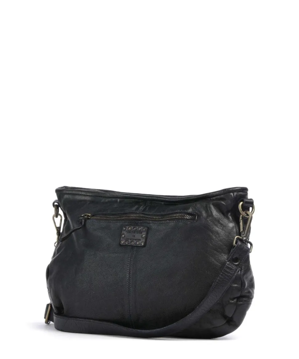 Schubertgasse 4 Umhängetasche genarbtes Rindsleder navy