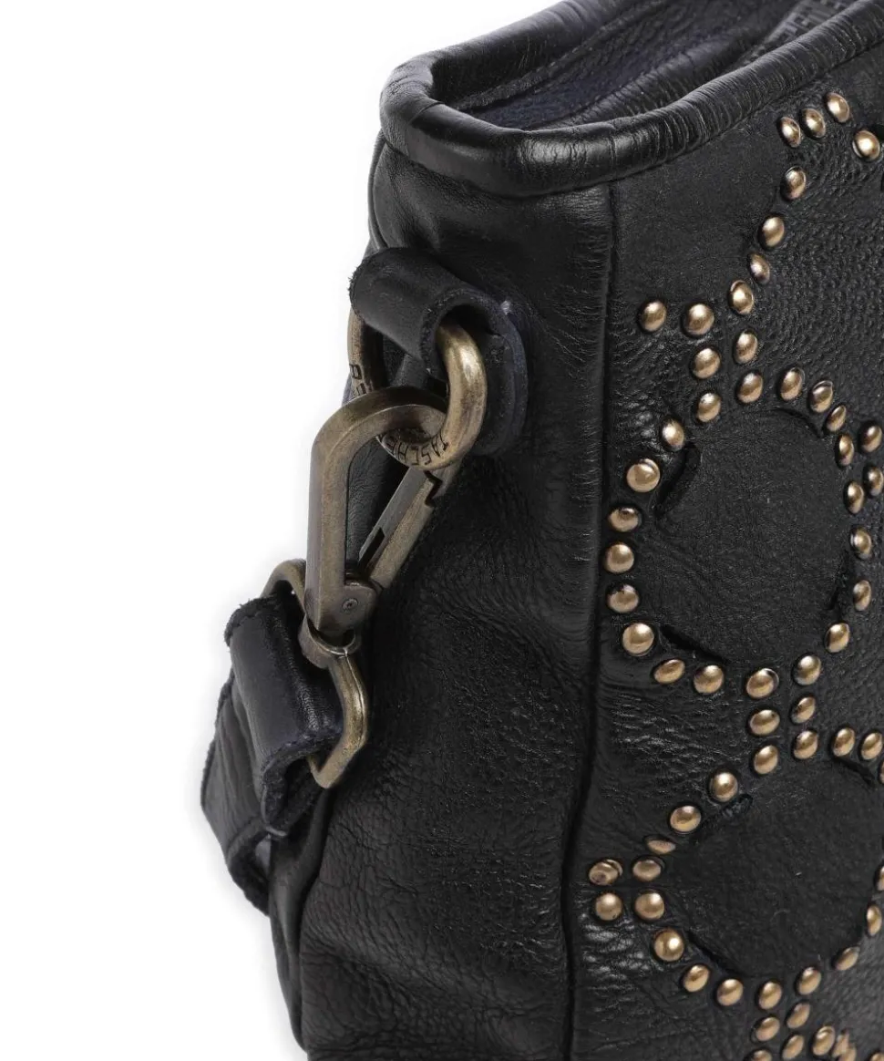 Schubertgasse 4 Umhängetasche genarbtes Rindsleder navy