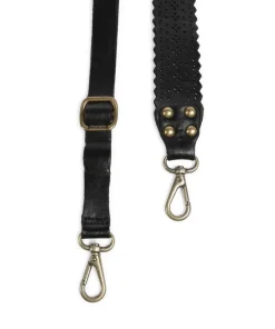 Schulterriemen genarbtes Rindsleder schwarz