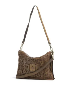 Schultertasche fein genarbtes Rindsleder olivgrün