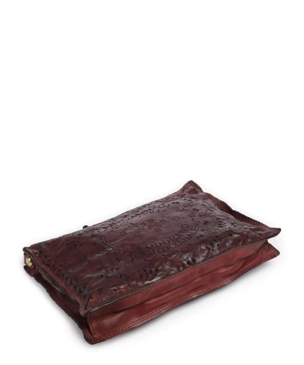 Schultertasche fein genarbtes Rindsleder bordeaux