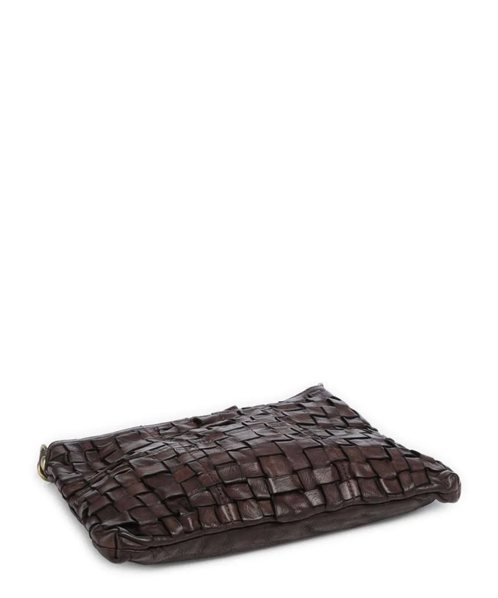 Schultertasche fein genarbtes Rindsleder dunkelbraun