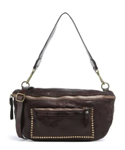 Schultertasche fein genarbtes Rindsleder dunkelbraun