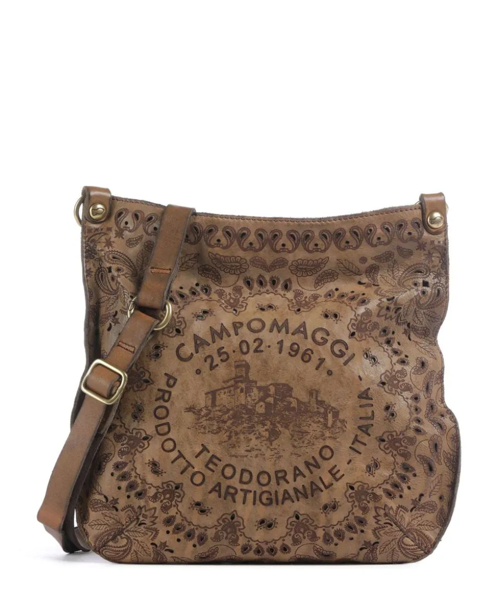 Schultertasche fein genarbtes Rindsleder olivgrün