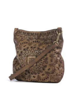 Schultertasche fein genarbtes Rindsleder olivgrün