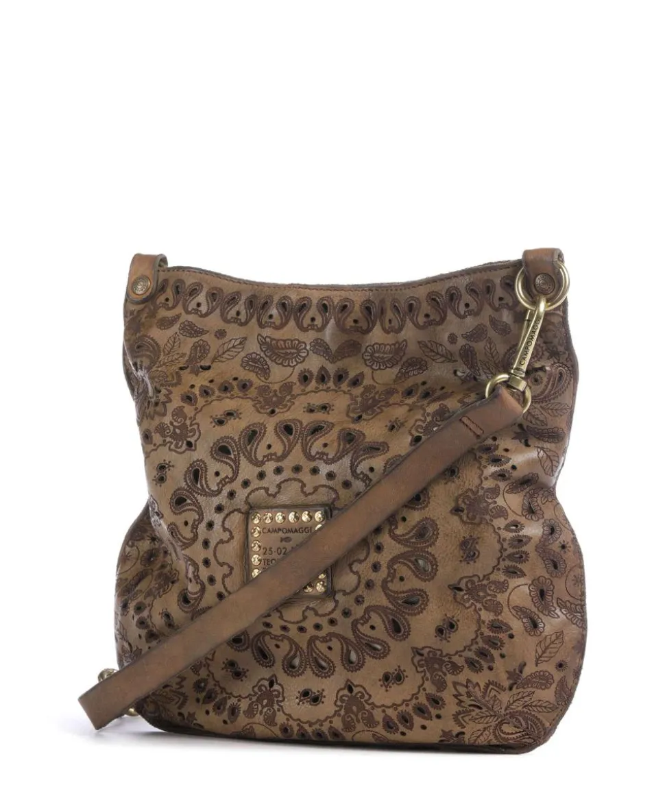 Schultertasche fein genarbtes Rindsleder olivgrün