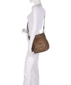 Schultertasche fein genarbtes Rindsleder olivgrün