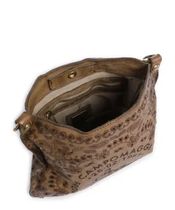 Schultertasche fein genarbtes Rindsleder olivgrün