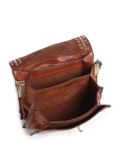 Schultertasche fein genarbtes Rindsleder cognac