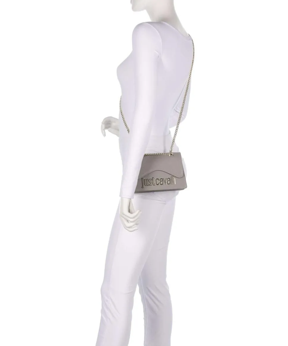 Schultertasche Lederimitat grau