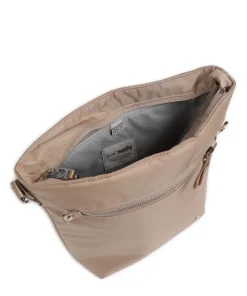 Schultertasche recyceltes Polyester beige