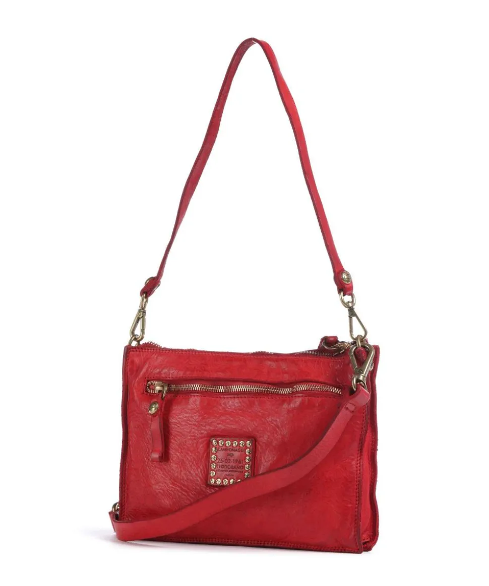 Schultertasche Rindsleder rot