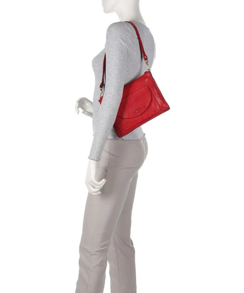 Schultertasche Rindsleder rot