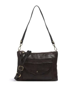 Schultertasche Rindsleder dunkelbraun