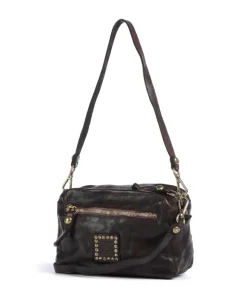 Schultertasche Rindsleder dunkelbraun