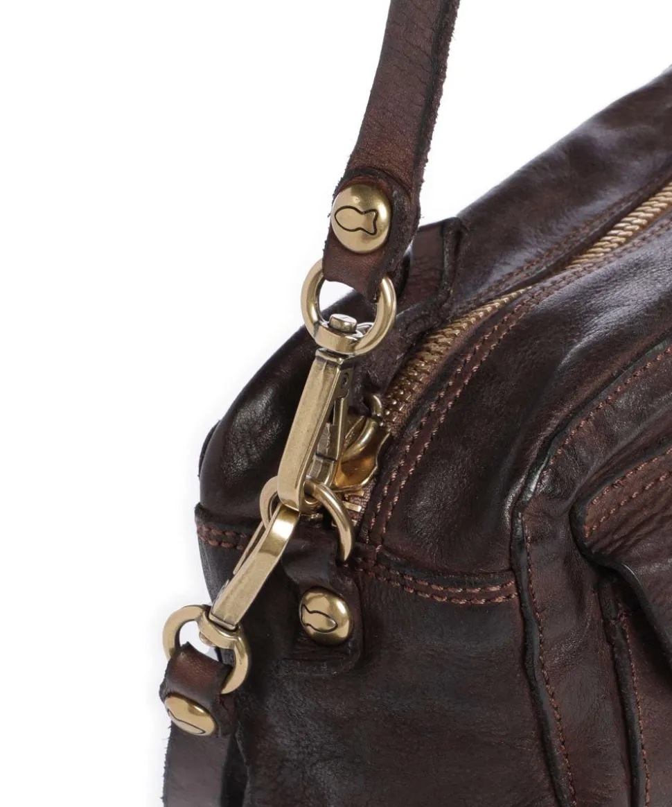 Schultertasche Rindsleder dunkelbraun