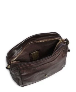 Schultertasche Rindsleder dunkelbraun