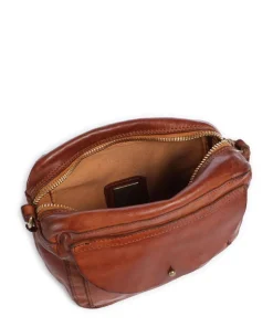 Schultertasche Rindsleder cognac