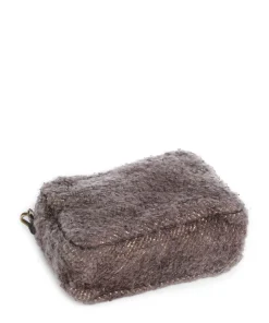 Schultertasche Textil dunkelbraun