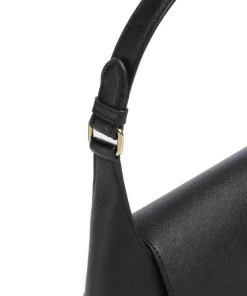 Schylar Medium Schultertasche Rindsleder schwarz