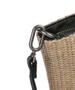 Sea you soon Shopper Polypropylen, genarbtes Leder natur/schwarz