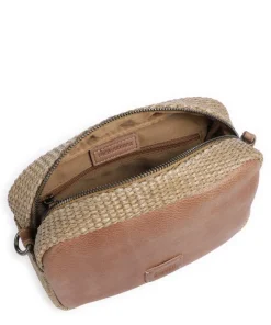 Sea you soon Umhängetasche genarbtes Leder, Polypropylen karamellbraun