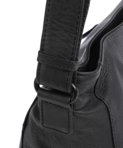 4Seasons Antje Schultertasche fein genarbtes Leder schwarz