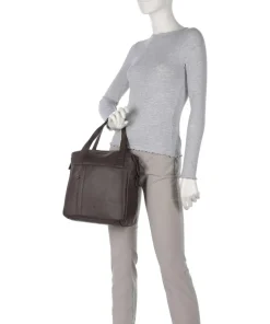 4Seasons Celia Handtasche genarbtes Leder dunkelbraun