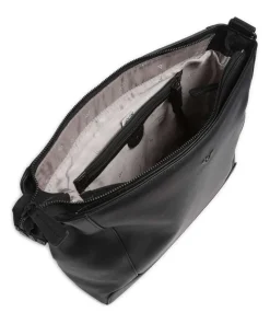 4Seasons Gabriela Schultertasche fein genarbtes Leder schwarz