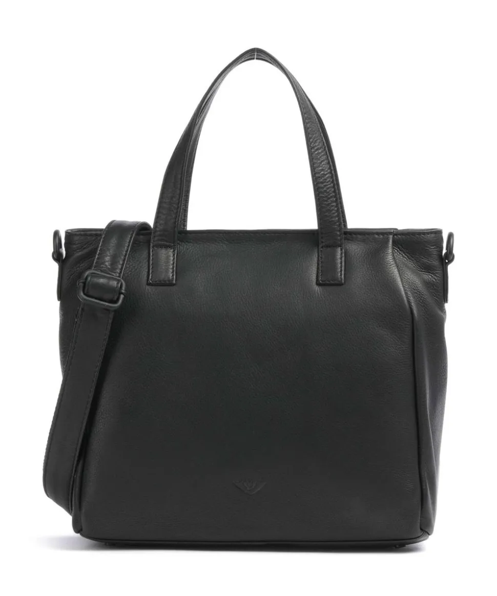 4Seasons Taya Handtasche fein genarbtes Leder schwarz