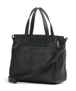 4Seasons Taya Handtasche fein genarbtes Leder schwarz