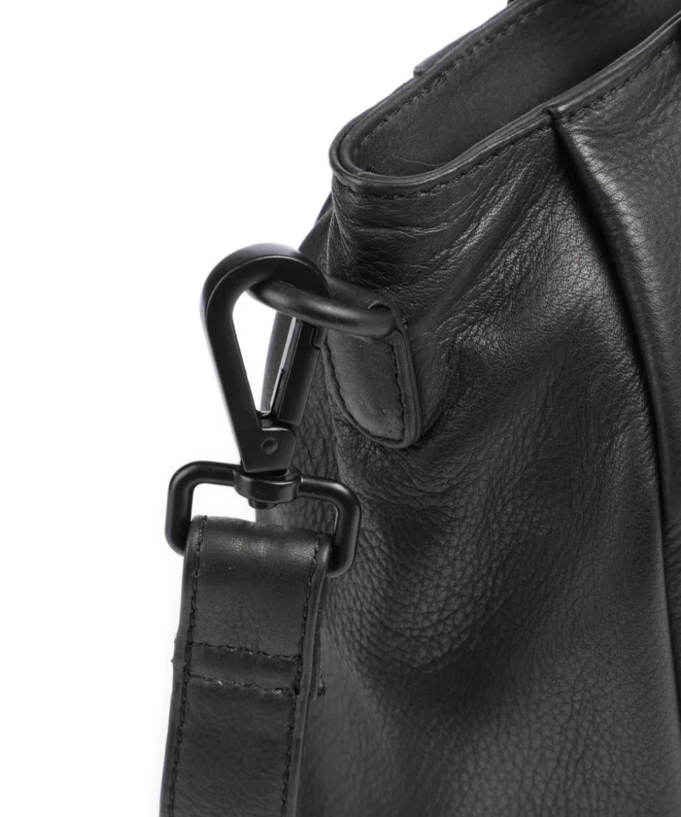 4Seasons Taya Handtasche fein genarbtes Leder schwarz