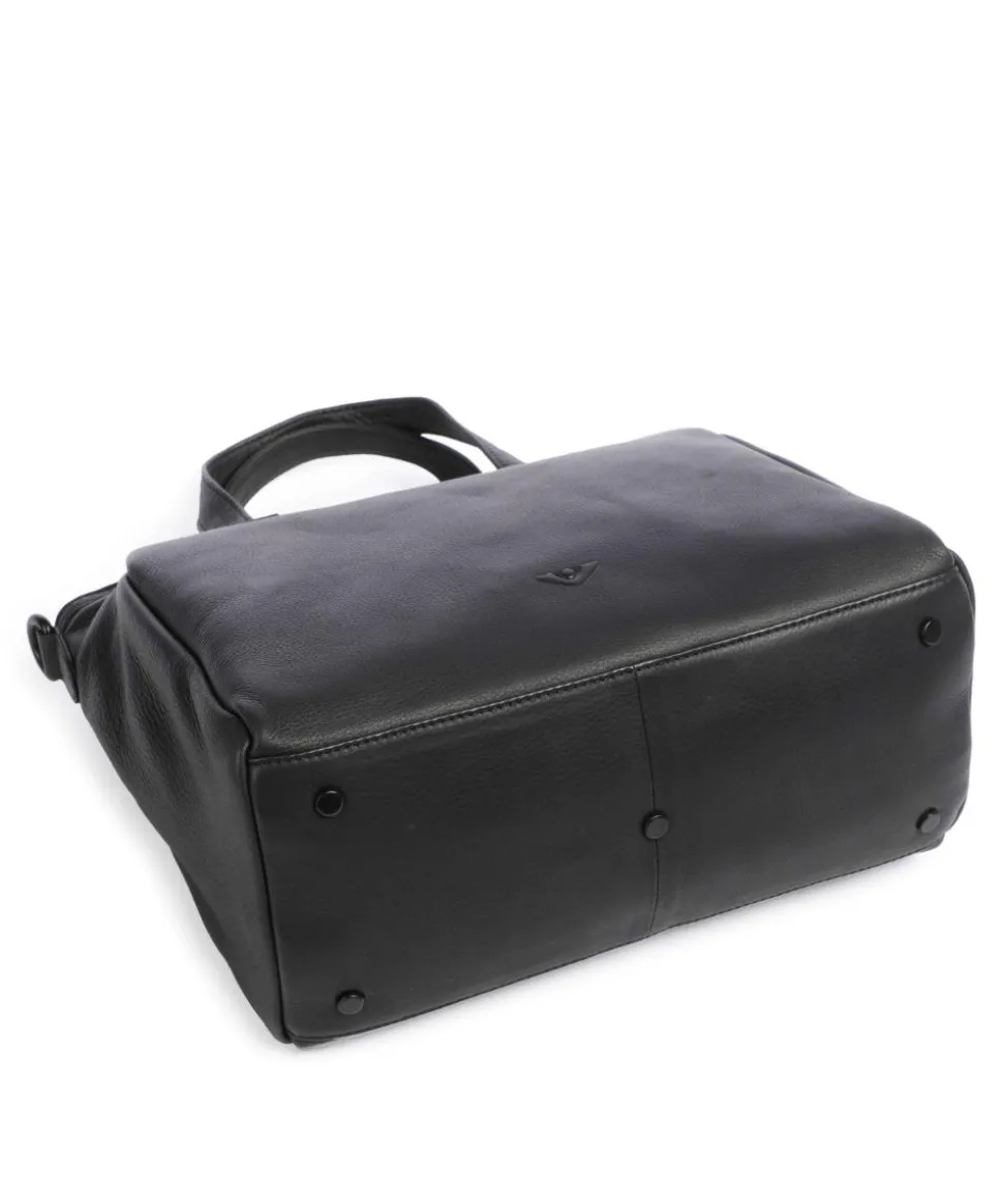 4Seasons Taya Handtasche fein genarbtes Leder schwarz